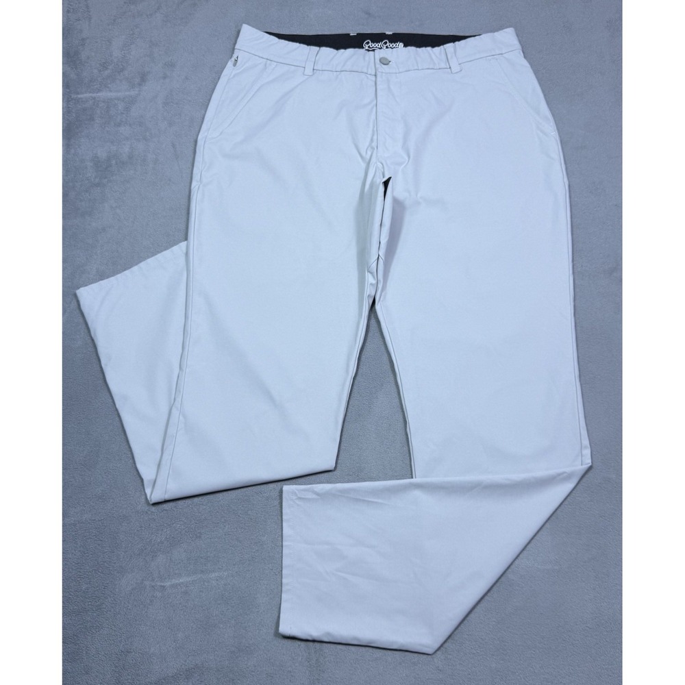 Good Good Golf Pants Mens 34x32 Light Grey Performance Chino Athleisure